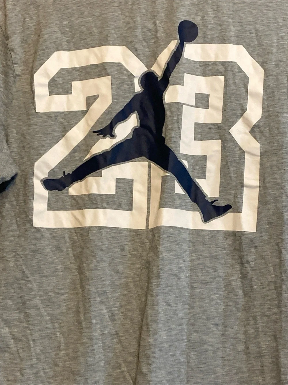 Nike Jordan CW0799 Gray Mens Small‎ AJ13 Legacy 23 Double Sided Graphic T Shirt